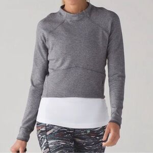 Lululemon Heather Grey Long Sleeve Active Top